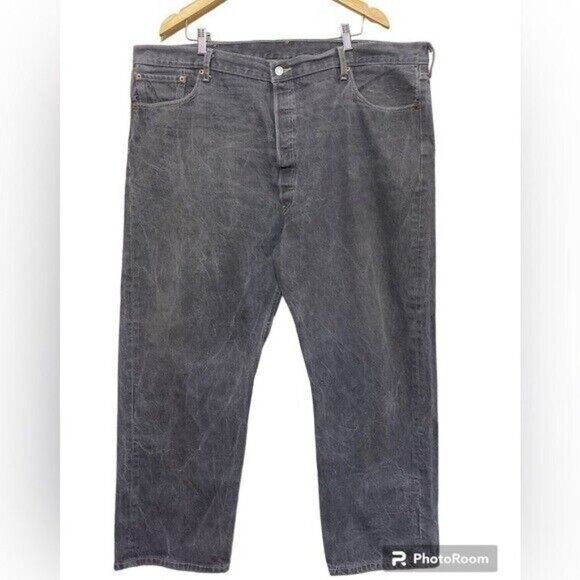 Levi’s straight legs mens Jean Gray size 48X32 vintage button fly - Picture 9 of 9